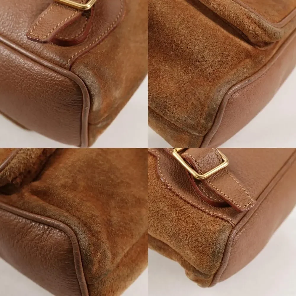 Gucci Bamboo Suede Backpack Brown